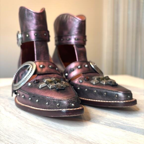 Coach Women's Cut Out Western Creeper Booties Boots Metallic Purple US Sz 7.5 B - Picture 6 of 15